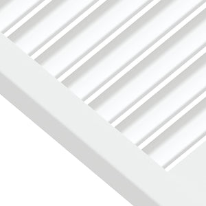 Schranktüren Lamellen-Design 2 Stk Weiß 39,5x49,4 cm Massivholz