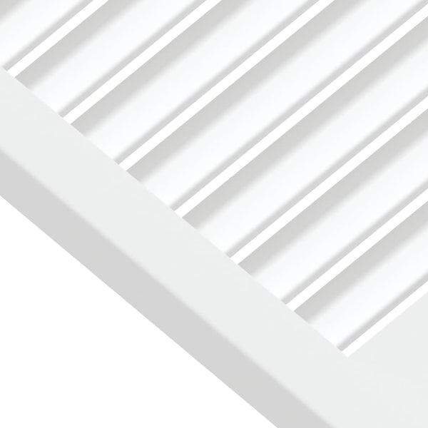 Schranktüren Lamellen-Design 2 Stk Weiß 39,5x49,4 cm Massivholz
