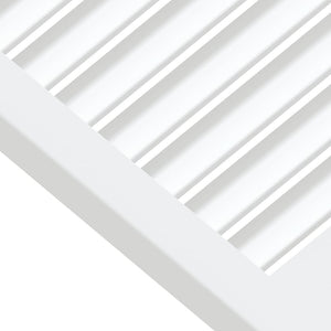 Schranktüren Lamellen-Design 4 Stk Weiß 39,5x49,4 cm Massivholz