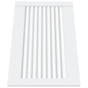 Schranktüren Lamellen-Design 2 Stk Weiß 39,5x59,4 cm Massivholz