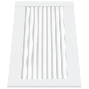 Schranktüren Lamellen-Design 4 Stk Weiß 39,5x59,4 cm Massivholz