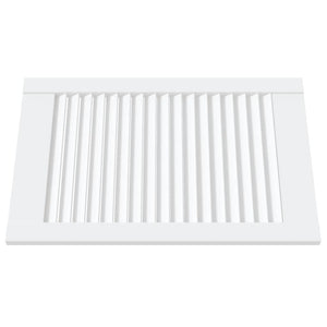 Schranktüren Lamellen-Design 2 Stk Weiß 61,5x39,4 cm Massivholz