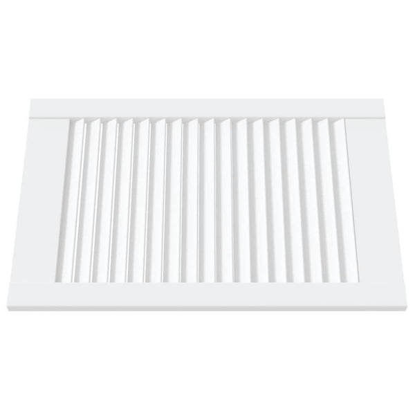Schranktüren Lamellen-Design 4 Stk Weiß 61,5x39,4 cm Massivholz