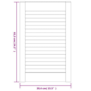 Schranktüren Lamellen-Design 4 Stk Weiß 61,5x39,4 cm Massivholz