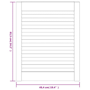 Schranktüren Lamellen-Design 4 Stk Weiß 61,5x49,4 cm Massivholz