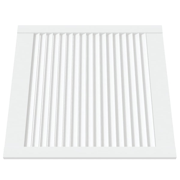 Schranktüren Lamellen-Design 4 Stk Weiß 61,5x59,4 cm Massivholz