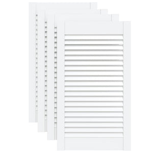 Schranktüren Lamellen-Design 4 Stk. Weiß 69x39,4 cm Massivholz
