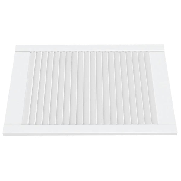Schranktüren Lamellen-Design 4 Stk. Weiß 69x49,4 cm Massivholz