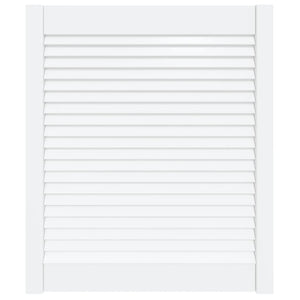 Schranktür Lamellen-Design Weiß 69x59,4 cm Massivholz Kiefer