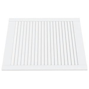 Schranktüren Lamellen-Design 2 Stk. Weiß 69x59,4 cm Massivholz