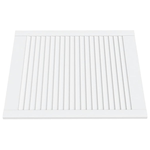 Schranktüren Lamellen-Design 2 Stk. Weiß 69x59,4 cm Massivholz