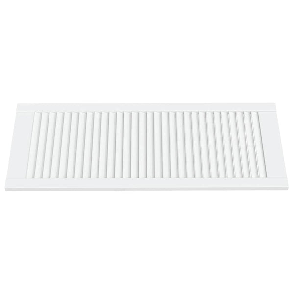 Schranktüren Lamellen-Design 4 Stk Weiß 99,3x39,4 cm Massivholz