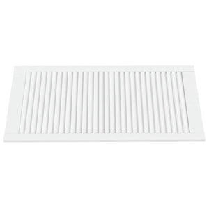 Schranktüren Lamellen-Design 2 Stk Weiß 99,3x49,4 cm Massivholz