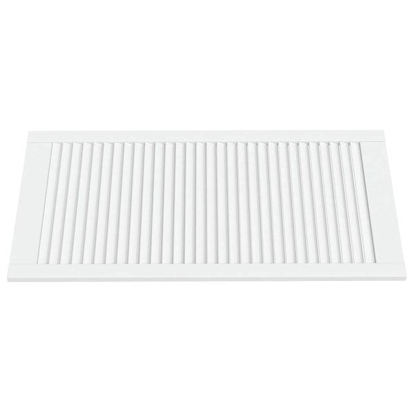 Schranktüren Lamellen-Design 2 Stk Weiß 99,3x49,4 cm Massivholz