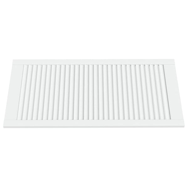 Schranktüren Lamellen-Design 4 Stk Weiß 99,3x49,4 cm Massivholz