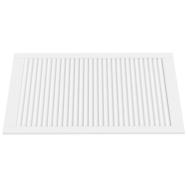 Schranktüren Lamellen-Design 4 Stk Weiß 99,3x59,4 cm Massivholz