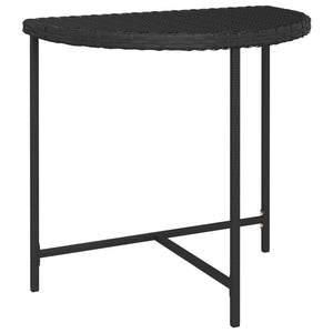 Gartentisch Schwarz 80x50x75 cm Poly Rattan