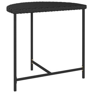 Gartentisch Schwarz 80x50x75 cm Poly Rattan