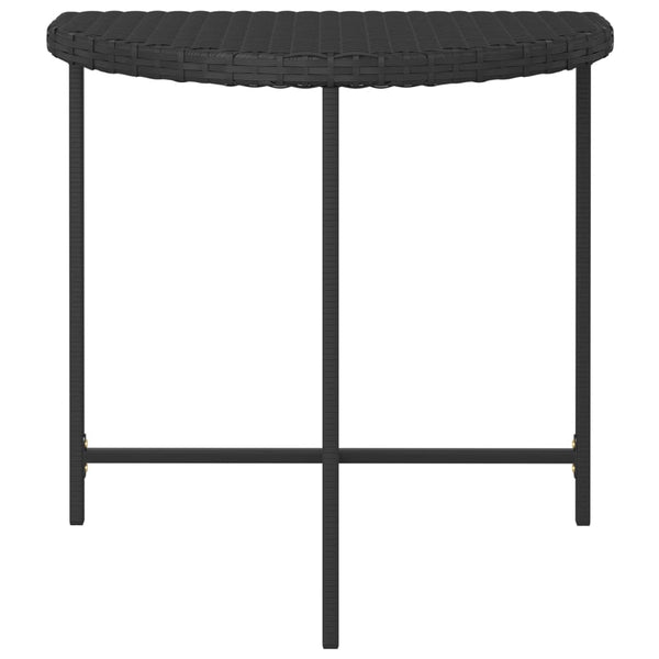 Gartentisch Schwarz 80x50x75 cm Poly Rattan