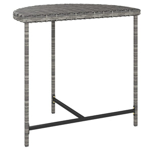 Gartentisch Grau 80x50x75 cm Poly Rattan