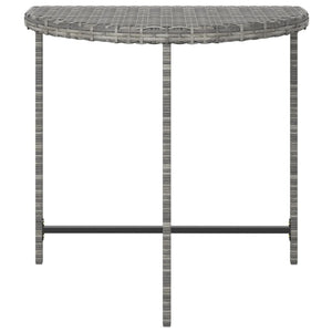 Gartentisch Grau 80x50x75 cm Poly Rattan