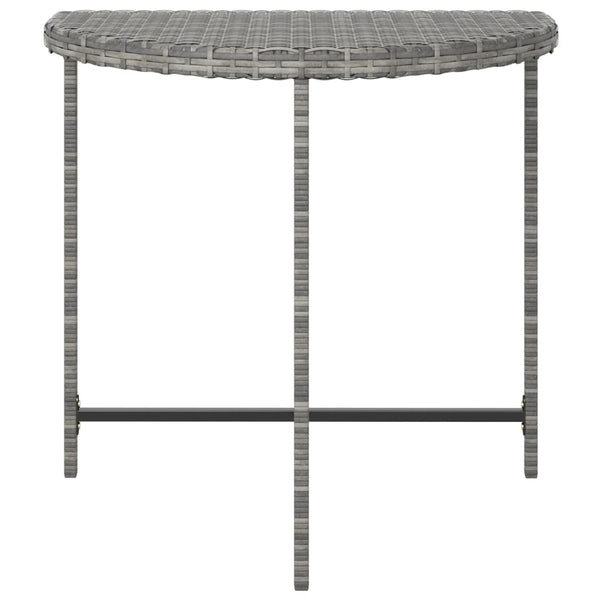 Gartentisch Grau 80x50x75 cm Poly Rattan