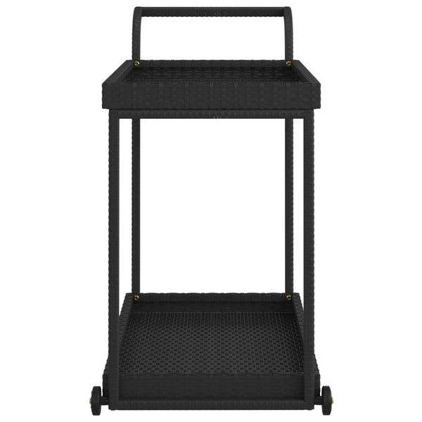 vidaXL Desserte de jardin noir 100x45x83 cm en résine tressée