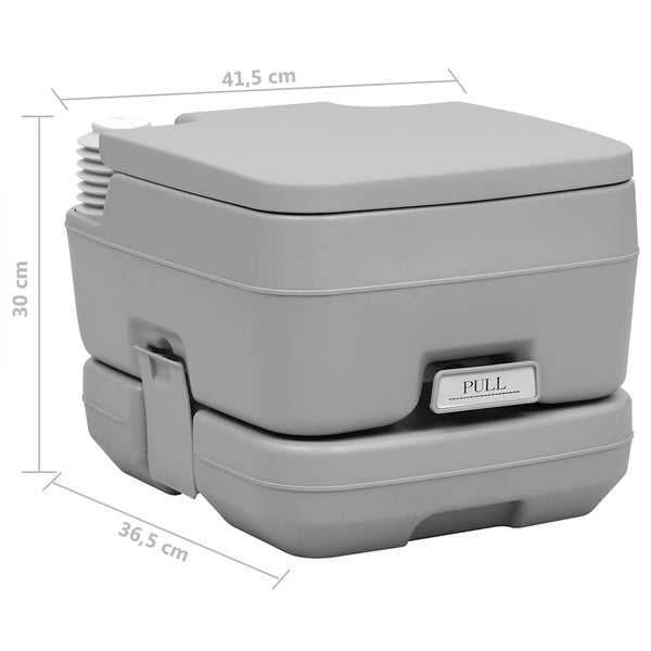 Tragbare Campingtoilette mit Zelt 10+10 L