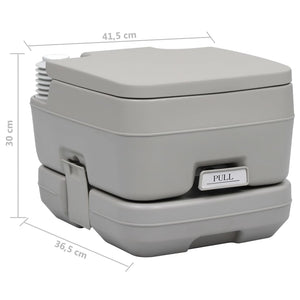 Tragbare Campingtoilette mit Zelt 10+10 L