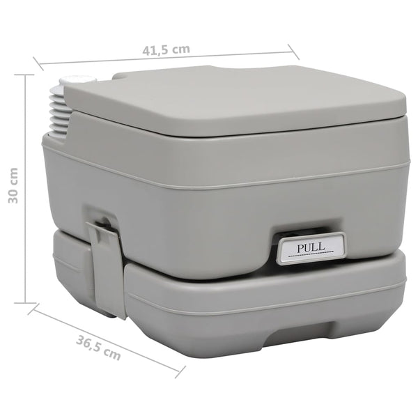 Tragbare Campingtoilette mit Zelt 10+10 L