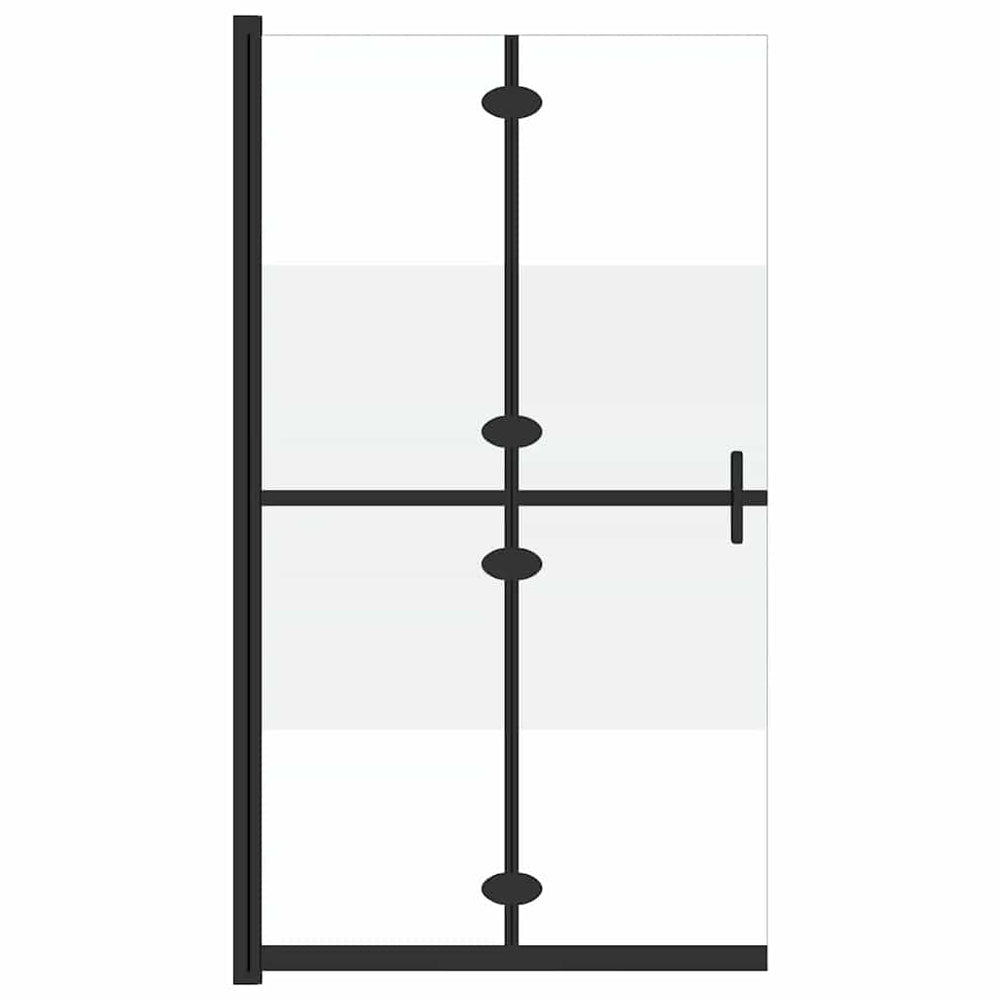 vidaXL Pare-douche pliant en verre de sécurité ESG dépoli 100x190 cm