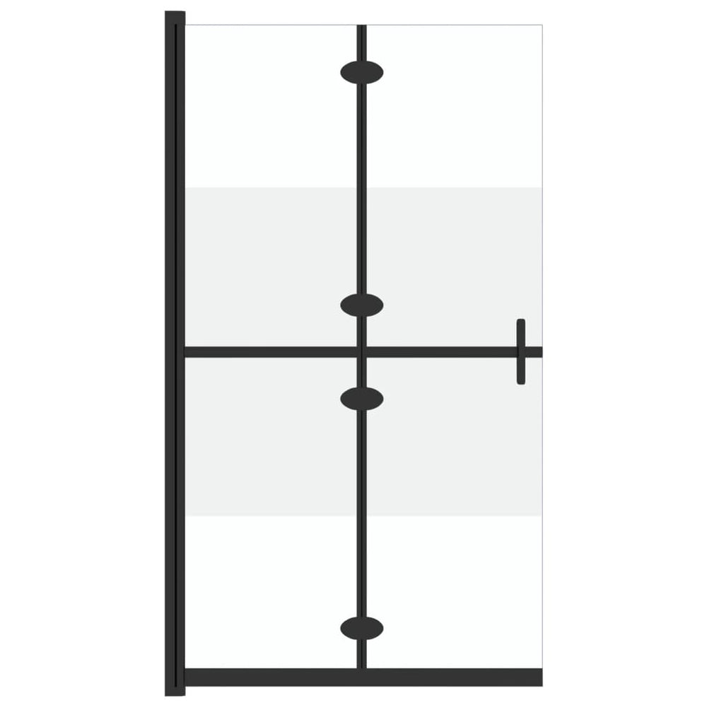 vidaXL Pare-douche pliant en verre trempé semi-givré 110x190 cm