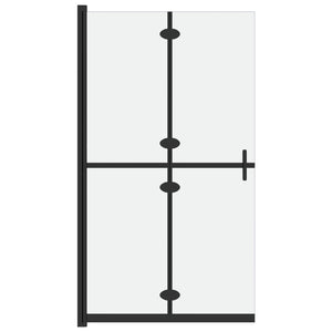 Faltbare begehbare Duschwand ESG-Glas mattiert 100x190 cm