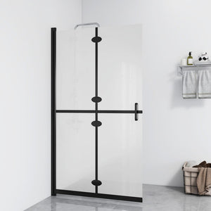 Faltbare begehbare Duschwand ESG-Glas mattiert 100x190 cm