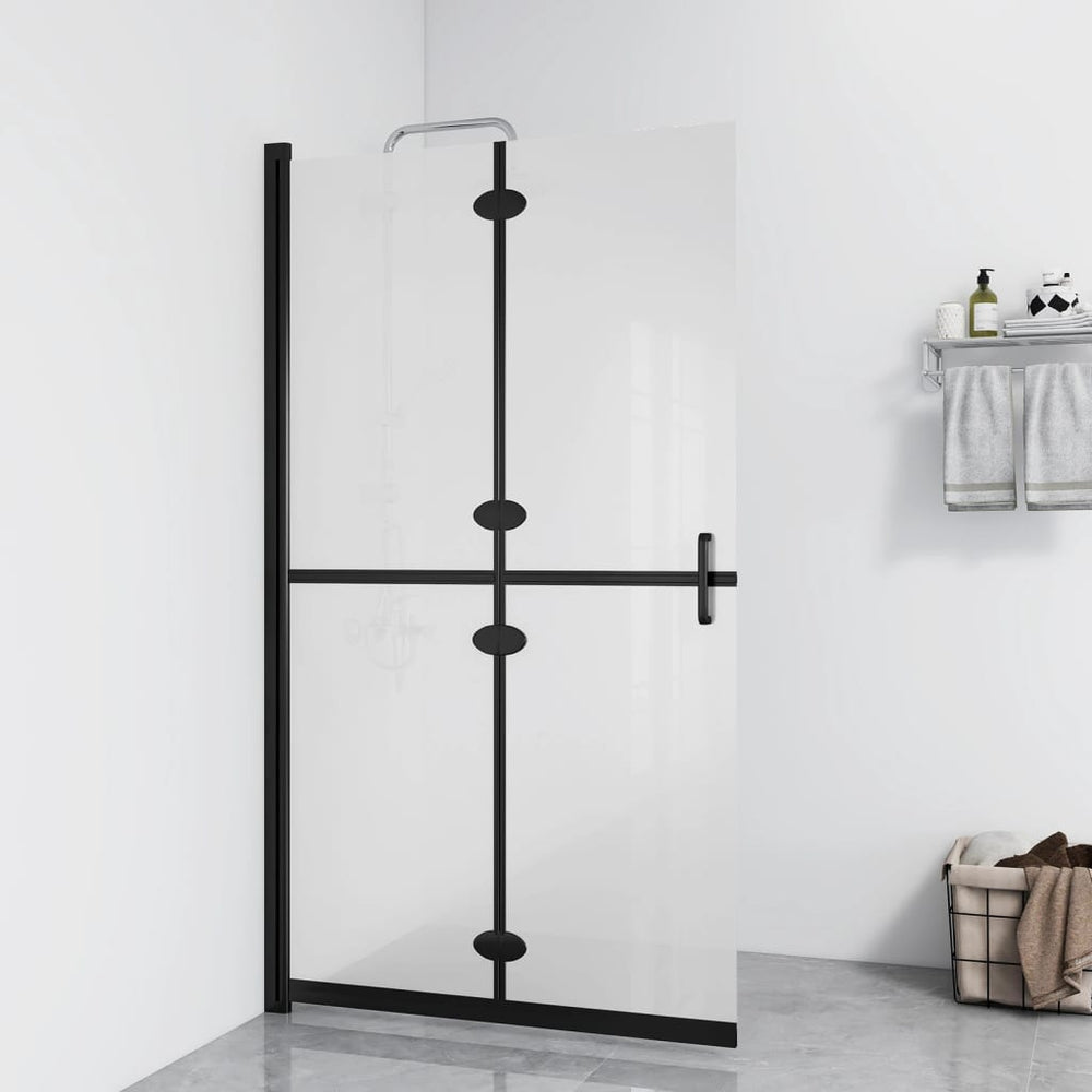 vidaXL Paroi de douche pliable en verre trempé mat 120 x 190 cm