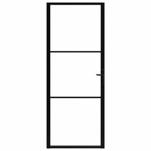 Innentür ESG Glas und Aluminium 83x201,5 cm Schwarz