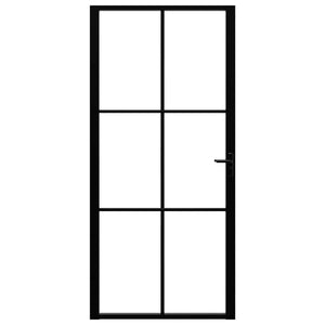 Innentür ESG Glas und Aluminium 93x201,5 cm Schwarz