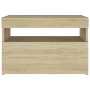 Nachttisch LED-Leuchten Sonoma-Eiche 60x35x40cm Holzwerkstoff