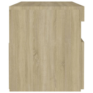 Nachttisch LED-Leuchten Sonoma-Eiche 60x35x40cm Holzwerkstoff