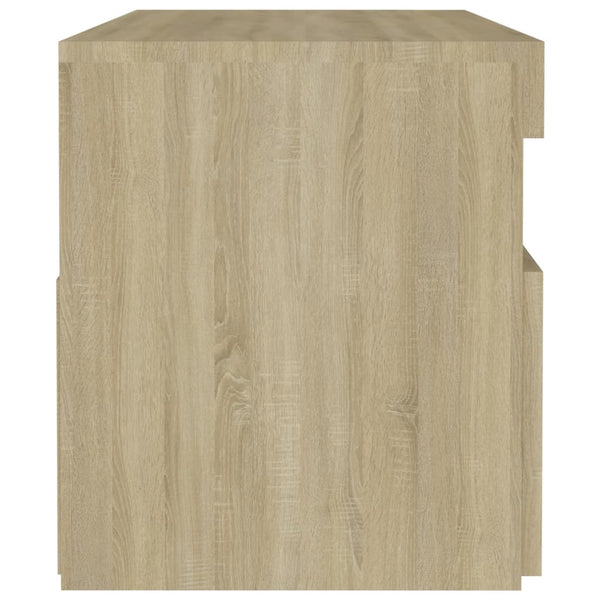 Nachttische mit LED-Leuchten 2 Stk. Sonoma-Eiche 60x35x40 cm