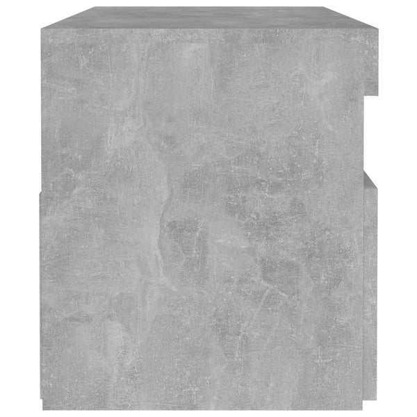 Nachttisch mit LED-Leuchten Betongrau 60x35x40 cm