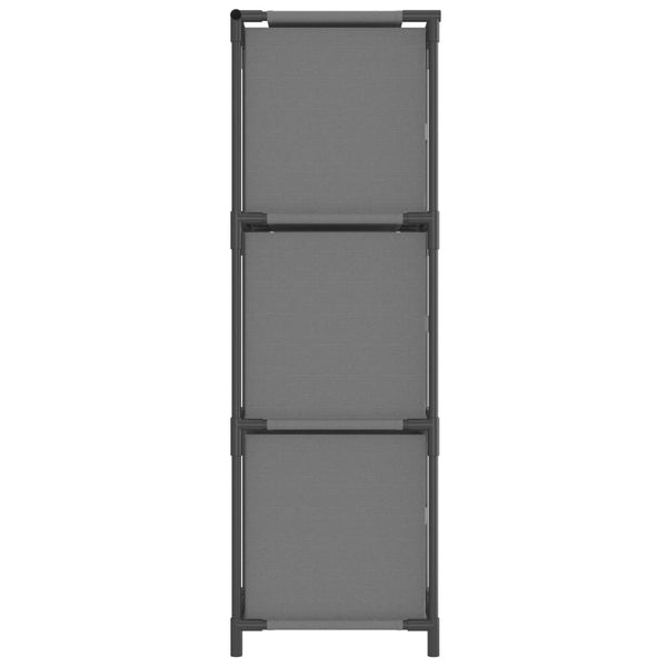 Lagerschrank Grau mit 3 Stoffschubladen