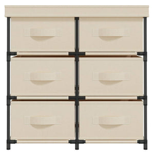 Lagerschrank Creme mit 6 Schubladen