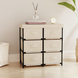 Lagerschrank Creme mit 6 Schubladen