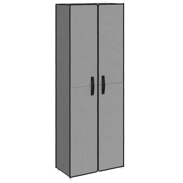 Grauer Schuhschrank Stoff 60x30x166 cm