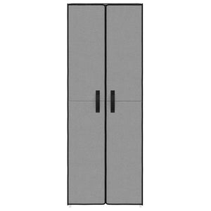 Grauer Schuhschrank Stoff 60x30x166 cm