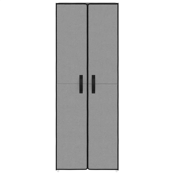 Grauer Schuhschrank Stoff 60x30x166 cm
