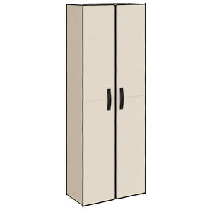vidaXL Armoire à chaussures en tissu crème 60x30x166 cm