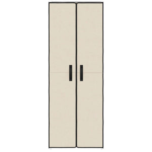 vidaXL Armoire à chaussures en tissu crème 60x30x166 cm