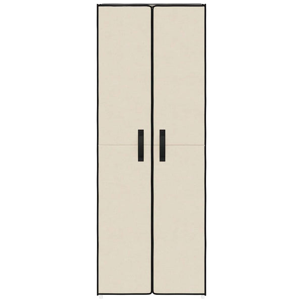 vidaXL Armoire à chaussures en tissu crème 60x30x166 cm
